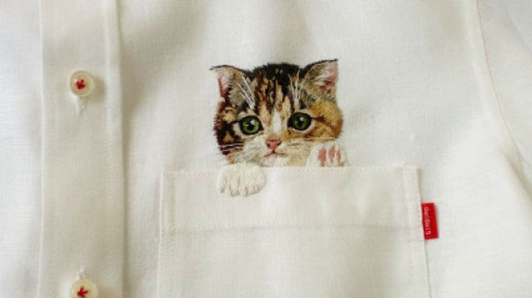 刺繍の猫シャツ」日本人女性が作ったシャツがネットで大人気