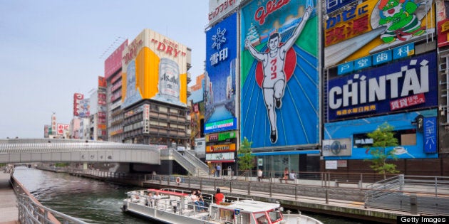 Dotonbori, Osaka City, Osaka Prefecture, Honshu, Japan