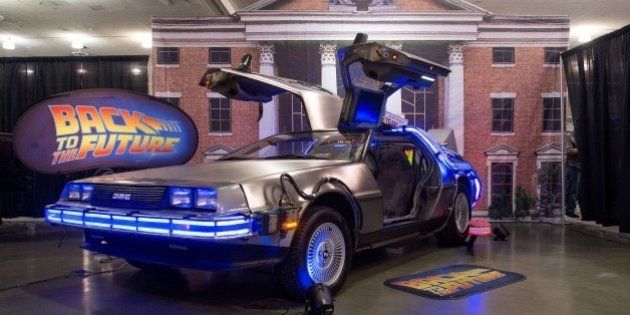 A replica of the DeLorean car from 'Back to the Future' is seen on display during the Silicon Valley Comic Con in San Jose, California on March 19, 2016. The comic and entertainment-themed event features exhibits, panel discussions and pop culture artistry. / AFP / JOSH EDELSON (Photo credit should read JOSH EDELSON/AFP/Getty Images)
