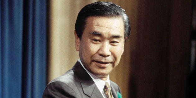 記者会見する羽田孜首相（東京・首相官邸）撮影日：1994年04月28日