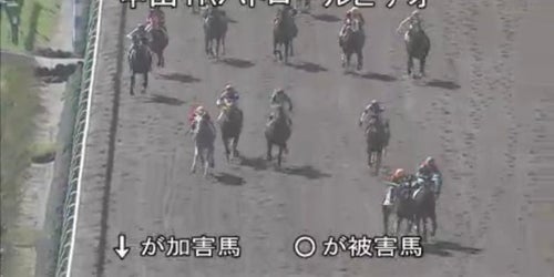 同じ馬主の2歳馬が仲間割れ？ 進路妨害で降着「あの連続タックルは