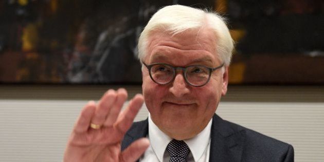 Former German Foreign Minister and presidential candidate Frank-Walter Steinmeier attends a party meeting on February 11, 2017 in Berlin, on the eve of the presidential election. / AFP / dpa / Rainer Jensen / Germany OUT (Photo credit should read RAINER JENSEN/AFP/Getty Images)