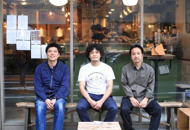（左から）「クリスチアノ」佐藤幸二さん、「チーズスタンド」藤川真至さん、「パス」原太一さん