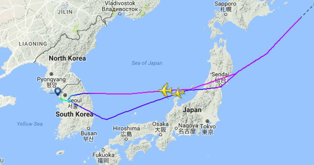 日本領空で北朝鮮ミサイルらしき光 複数の旅客機パイロットが目撃 地図だとどの辺 ハフポスト