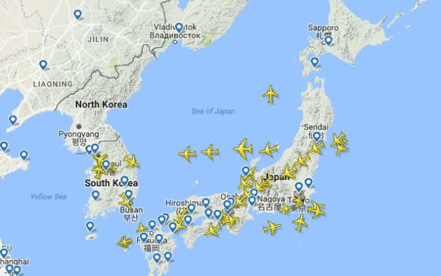 日本領空で北朝鮮ミサイルらしき光 複数の旅客機パイロットが目撃 地図だとどの辺 ハフポスト