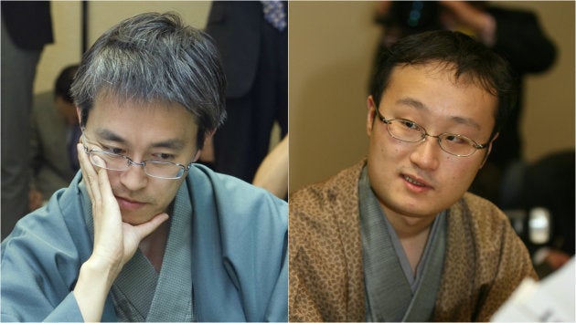 羽生棋聖（左）と渡辺竜王