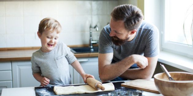 Father and Son cooking