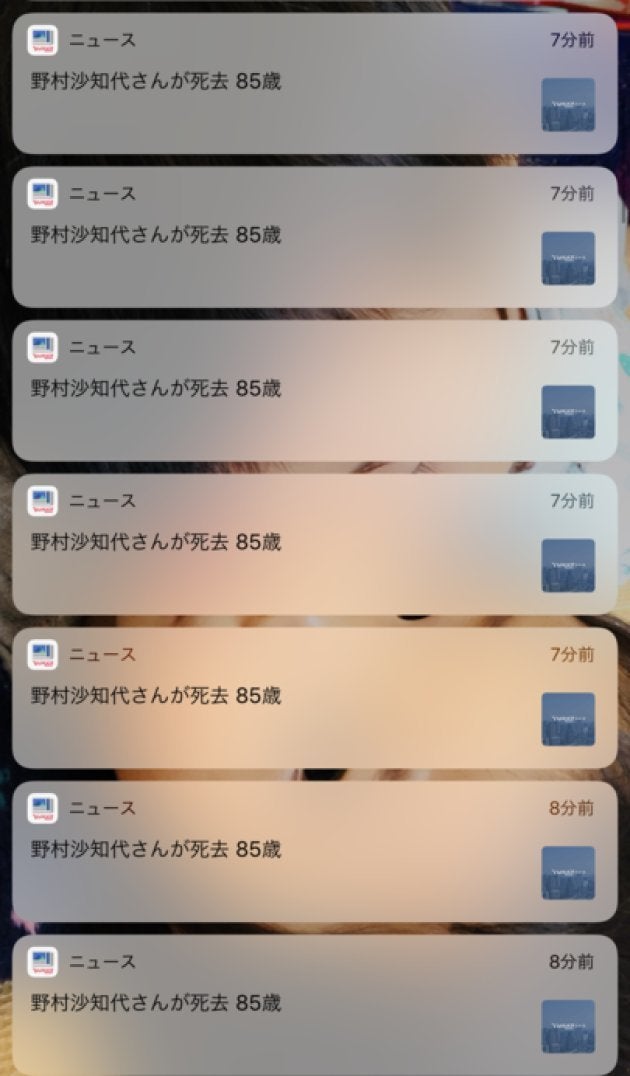 ヤフーニュース 野村沙知代さん死去 プッシュ通知乱発で お詫び Update ハフポスト