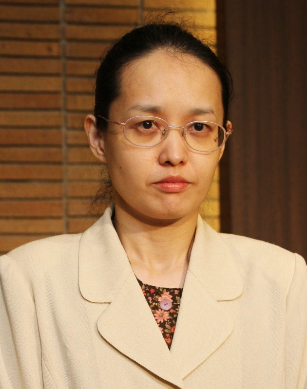 第143回芥川賞を受賞した赤染晶子さん(東京・丸の内の東京会館)