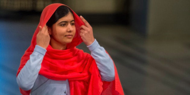 OSLO, NORWAY - DECEMBER 10: Malala Yousafzai. delivers her acceptance speech to the audience during the Nobel Peace Prize Award ceremony at Oslo City Town on December 10, 2014 in Oslo, Norway. (Photo by Nigel Waldron/Getty Images)