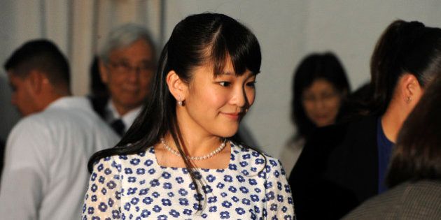 Japanese Princess Mako (C) attends a concert at the National School of Music in Tegucigalpa, on December 9, 2015. AFP PHOTO / ORLANDO SIERRA / AFP / ORLANDO SIERRA (Photo credit should read ORLANDO SIERRA/AFP/Getty Images)