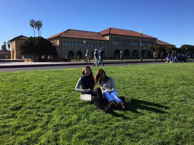 山口さんがスタンフォード大学に留学していた際の一枚。広大なキャンパスで学生たちと寝食を共にし、日夜勉強に励んだという。