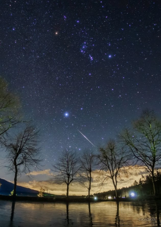 ふたご座流星群 が美しい 流れ星の煌めき 富士山麓でとらえた ハフポスト