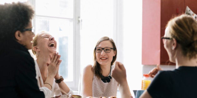 Women enjoying a moment during Business Breakfast meeting.