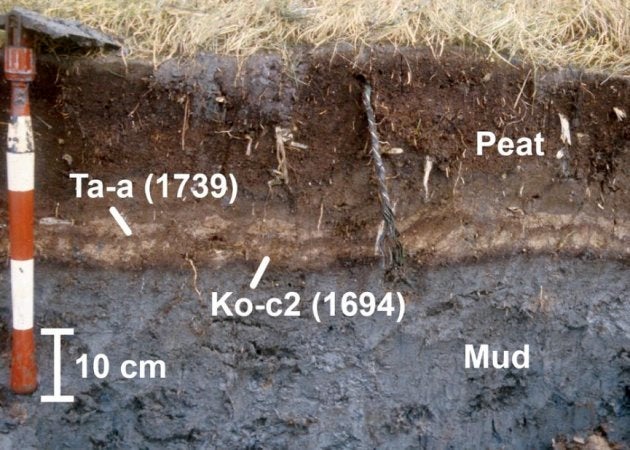 北海道火散布沼で観察される 17 世紀の超巨大地震による隆起を示す地層