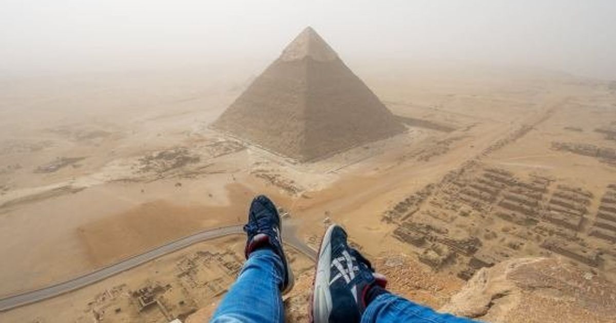どこでも登る男 無謀にもピラミッドに挑戦する 動画 ハフポスト