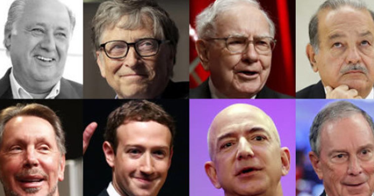 この8人の大金持ちは、世界人口の半分と同等の資産を持っている 