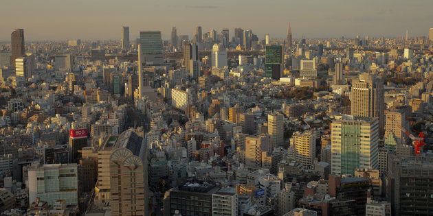Sprawling Tokyo landscape.