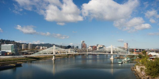 The newest bridge across Portland's famous riverfront