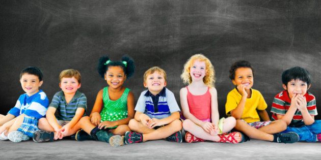 Kids Children Diversity Happiness Group Education Concept