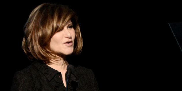 BEVERLY HILLS, CA - MARCH 21: Honoree Amy Pascal, Co-chairman, Sony Pictures Entertainment speaks at 'An Evening' benefiting The LA Gay & Lesbian Center at the Beverly Wilshire Hotel on March 21, 2013 in Beverly Hills, California. (Photo by Kevin Winter/Getty Images)