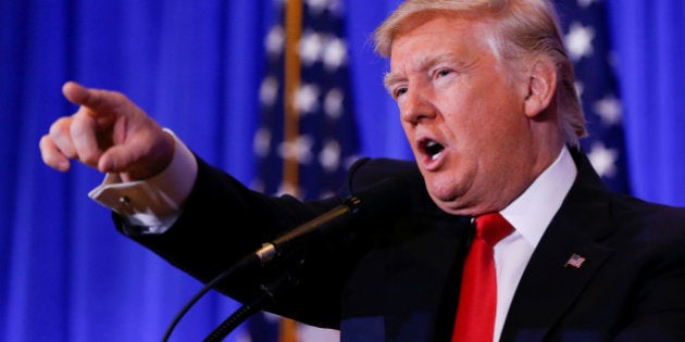 U.S. President-elect Donald Trump speaks during a press conference in Trump Tower, Manhattan, New York, U.S., January 11, 2017. REUTERS/Shannon Stapleton