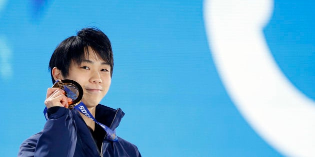 ソチ五輪で金メダルに輝いた羽生結弦選手（2014年2月）