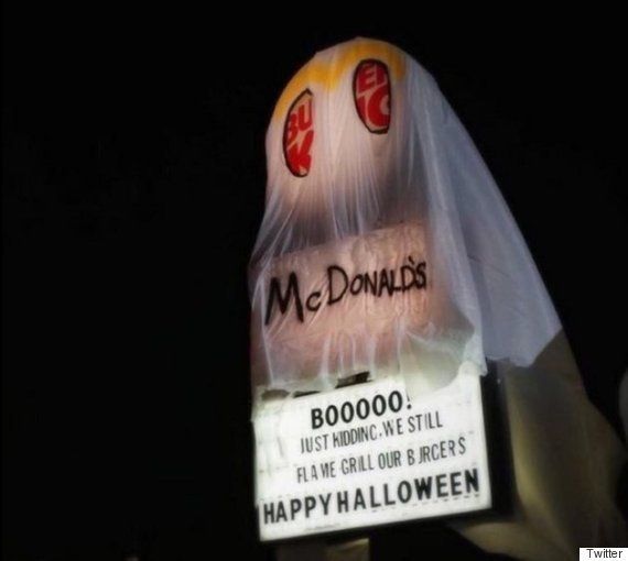 ハロウィン バーガーキングがマクドナルドのおばけに変装しちゃった 画像 ハフポスト