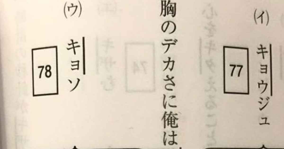 胸のデカさに俺はキョソを失った 大学受験の学習書にセクハラ表現 ハフポスト