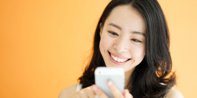 Woman using smartphone