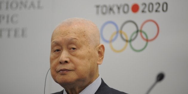 TOKYO, JAPAN - JANUARY 22 : Tokyo 2020 President Yoshiro Mori and IOC Vice President, Chairman of the Coordination Commission for the Game of XXXII Olympiad Tokyo 2020 John Coates (not seen) attend a press conference in Tokyo, Japan, on January 22, 2016. (Photo by David Mareuil/Anadolu Agency/Getty Images)