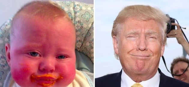 赤ちゃんが力んでいる顔は ドナルド トランプ氏に似ている 比較画像 ハフポスト