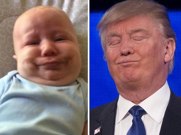 赤ちゃんが力んでいる顔は ドナルド トランプ氏に似ている 比較画像 ハフポスト