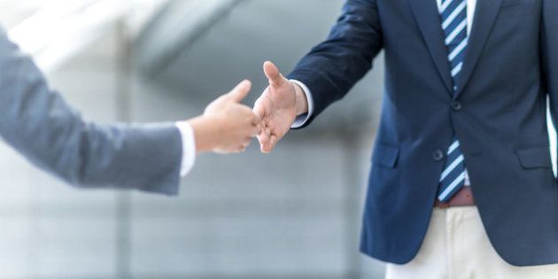 shake hands, business greeting concept