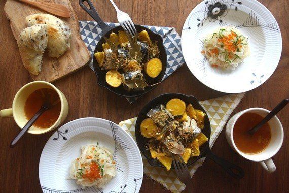 ふたりごはんでおいしいヘルシー イワシのパン粉焼きとなんちゃって冷製パスタ ハフポスト