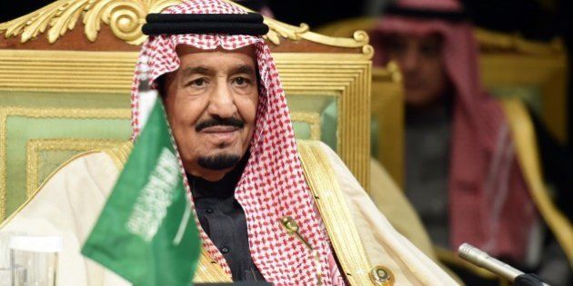 Saudi King Salman bin Abdulaziz attends the second day of the 136th Gulf Cooperation Council (GCC) summit held in Riyadh, on December 10, 2015 as kings and emirs from six Gulf states began two days of talks, at the same time as unprecedented discussions by the Syrian opposition at a luxury hotel in another part of the city. Salman called for political solutions to the wars in Syria and Yemen, while condemning 'terrorism,' at the opening of the annual Gulf summit. AFP PHOTO / FAYEZ NURELDINE / AFP / FAYEZ NURELDINE (Photo credit should read FAYEZ NURELDINE/AFP/Getty Images)