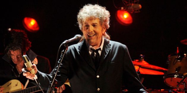FILE - In this Jan. 12, 2012, file photo, Bob Dylan performs in Los Angeles. Dylan was named the winner of the 2016 Nobel Prize in literature Thursday, Oct. 13, 2016, in a stunning announcement that for the first time bestowed the prestigious award to someone primarily seen as a musician. (AP Photo/Chris Pizzello, File)