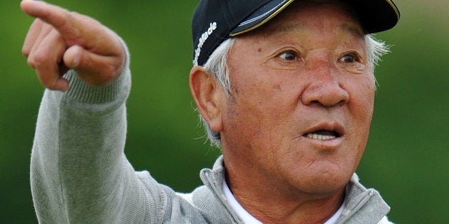 LYTHAM ST ANNES, ENGLAND - JULY 17: Isao Aoki of Japan looks on during the second practice round prior to the start of the 141st Open Championship at Royal Lytham & St Annes on July 17, 2012 in Lytham St Annes, England. (Photo by Stuart Franklin/Getty Images)