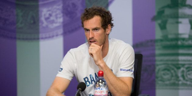 Tennis - Wimbledon - London, Britain - July 12, 2017 Great Britainâs Andy Murray during a press conference after losing his quarter final match against Sam Querrey of the U.S. REUTERS/Joe Toth/Pool