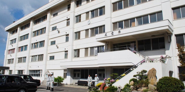 造船会社「新来島どっく」大西工場敷地内にある収容施設「友愛寮」(愛媛・今治市)