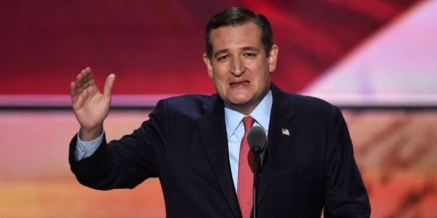 US Senator Ted Cruz of Texas speaks on the third day of the Republican National Convention in Cleveland, Ohio, on July 20, 2016. / AFP / Timothy A. CLARY (Photo credit should read TIMOTHY A. CLARY/AFP/Getty Images)