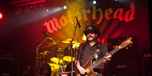 CHARLOTTE, NC - SEPTEMBER 23: Singer/bassist Lemmy Kilmister of Motorhead performs at The Fillmore Charlotte on September 23, 2015 in Charlotte, North Carolina. (Photo by Jeff Hahne/Getty Images)