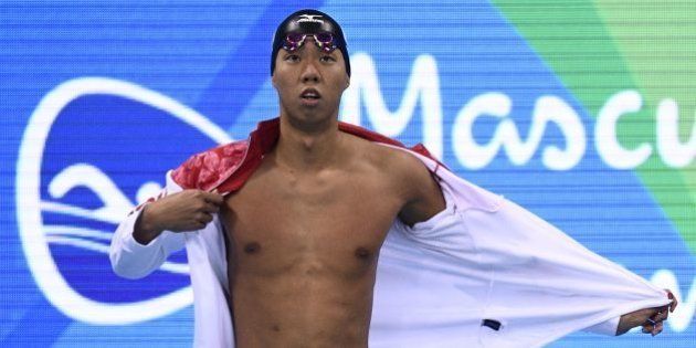 Japan's Ippei Watanabe prepares to compete in the Men's 200m Breaststroke Final during the swimming event at the Rio 2016 Olympic Games at the Olympic Aquatics Stadium in Rio de Janeiro on August 10, 2016. / AFP / Martin BUREAU (Photo credit should read MARTIN BUREAU/AFP/Getty Images)