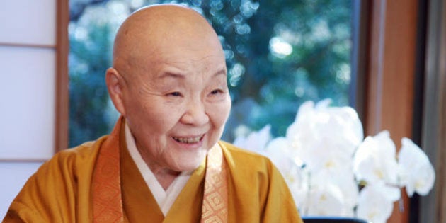 Kyoto, JAPAN: TO GO WITH STORY: LIFESTYLE-JAPAN-BUDDHISM-LITERATURE by Harumi Hozawa Jakucho Setouchi, an 84-year-old Japanese Buddhist nun and novelist, who won a number of literature awards, speaks to AFP at her residence in Kyoto, western Japan, 10 January 2007. Setouchi, also an anti-war activist and one of Japan's best-known religious figures, told about her life as a woman and as a Buddhism and as her belief in love for love's sake. AFP PHOTO / Yoshikazu TSUNO (Photo credit should read YOSHIKAZU TSUNO/AFP/Getty Images)