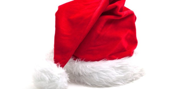 Santa Claus hat ona a white background