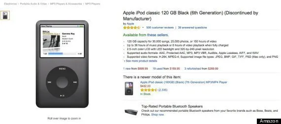 iPod classic、販売終了後に価格高騰 数倍の値段でも買う理由は