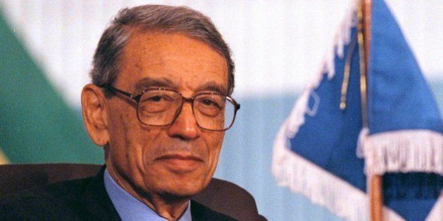 UN Secretary-General Boutros Boutros-Ghali applauds a speaker during the final day of the Organization of African Unity (OAU) Summit in Yaounde, Cameroon, Wednesday, July 10, 1996. Rwandan President Pasteur Bizimungu said Wednesday that Boutros-Ghali had betrayed all of Africa during Rwanda s genocide and urged leaders to support another African candidate to head the world body. (AP Photo/David Guttenfelder)