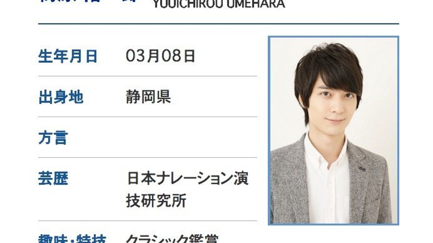 声優の梅原裕一郎 急性散在性脳脊髄炎で休業 しばらくはリハビリに専念 ハフポスト