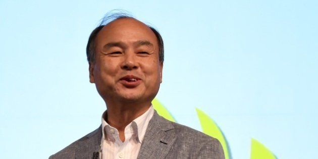 SoftBank Group founder and CEO Masayoshi Son speaks during a press conference announcing the company's financial results in Tokyo on August 6, 2015. Japanese telecommunication company SoftBank Group announced an increase of 175 percent in net profit after the first quarter of the fiscal year 2016, with a 10 percent increase in revenues and non-operating items. AFP PHOTO / TOSHIFUMI KITAMURA (Photo credit should read TOSHIFUMI KITAMURA/AFP/Getty Images)