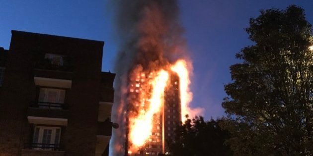 London 14th June: A huge fire engulfs the 24 story Grenfell Tower in Latimer Road, West London as emergency services attended in the early hours of Wednesday morning: the Mayor of London, Sadiq Khan, has declared the fire a major incident (Photo by Epics/Getty Images)